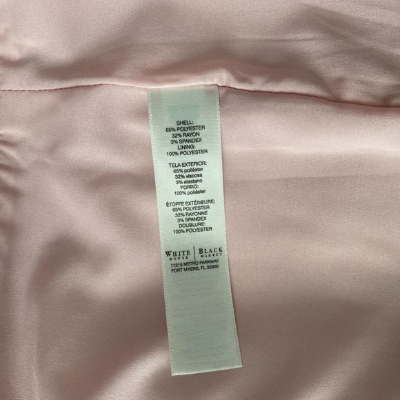 White House Black Market Soft Pink Asymmetrical Zip Mini Skirt Plus Size 16 - Picture 9 of 10